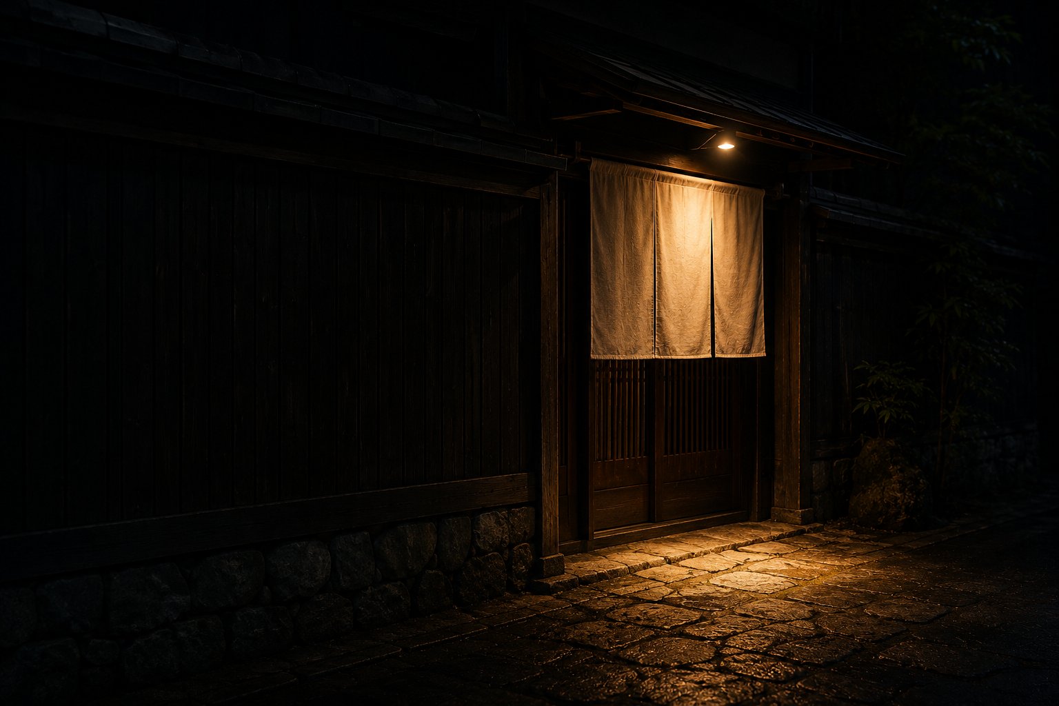 夜の店先